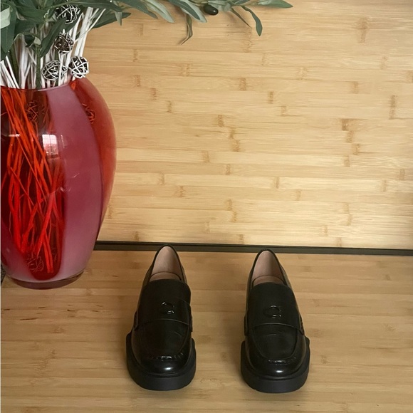 Coach Black Platform Loafers - Picture 2 of 5